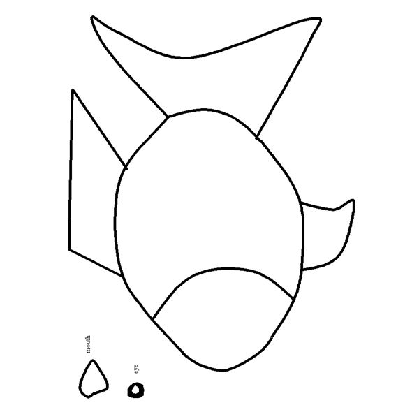 free printable colored fish template