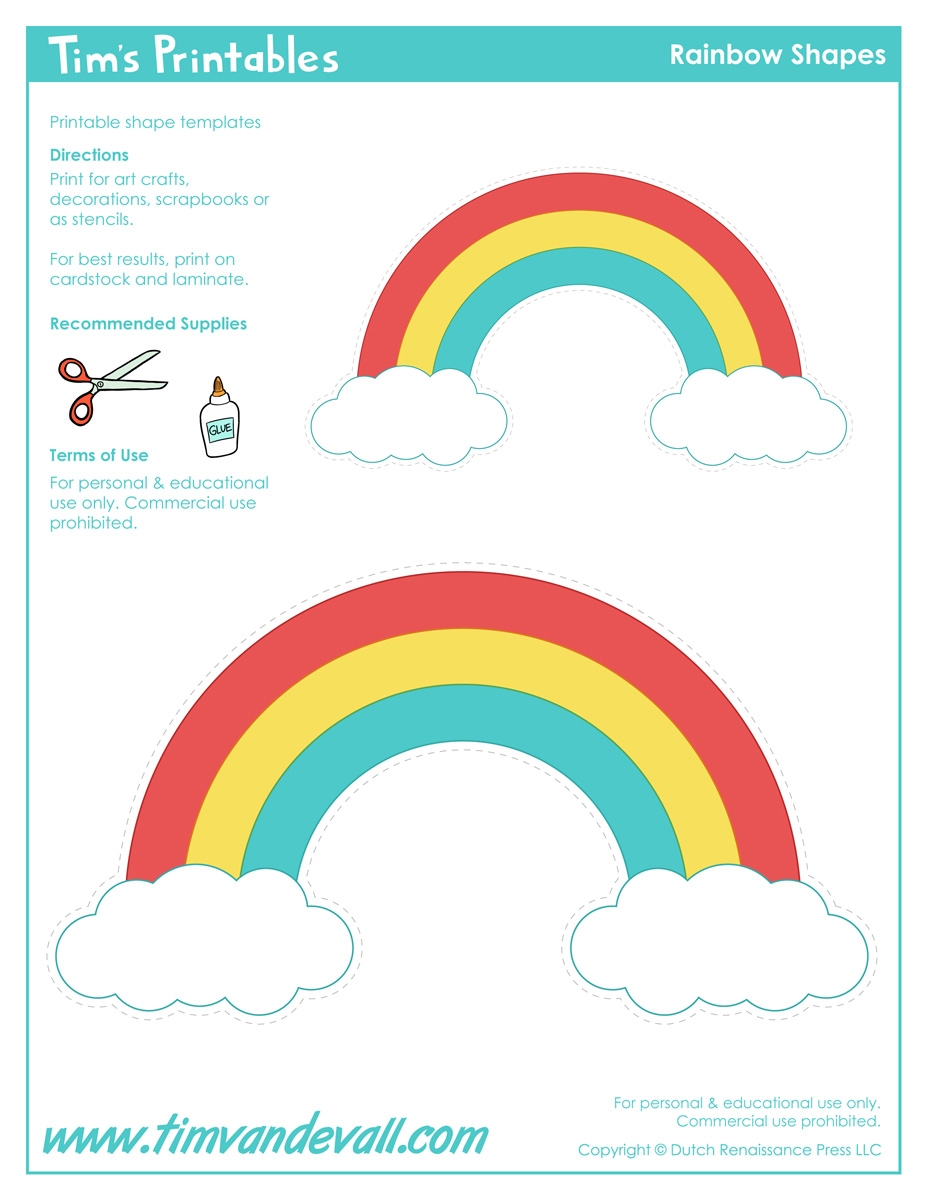 Rainbow Templates Tim 39 s Printables