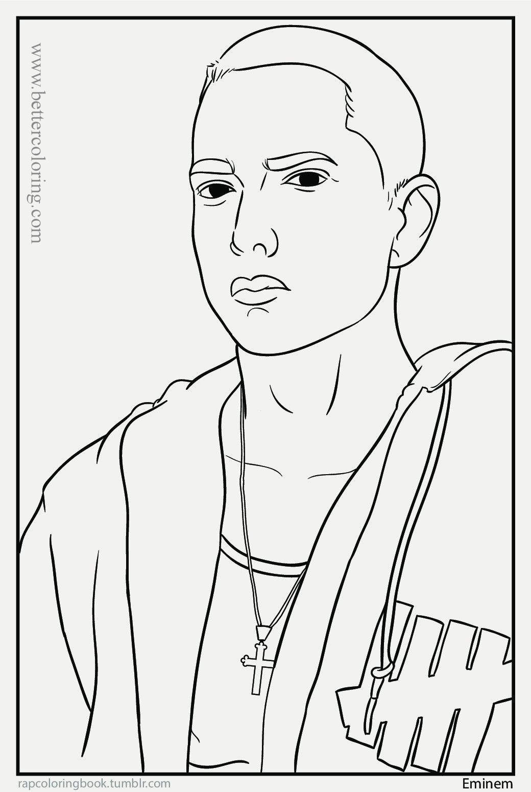 free printable rapper coloring page