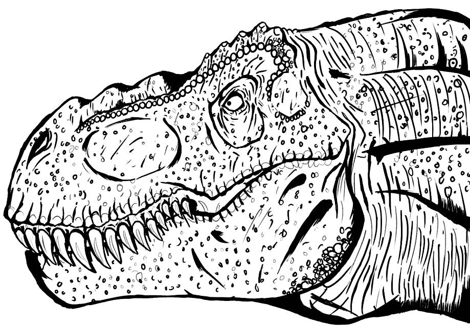 Realistic T Rex Coloring Page Free Printable Templates