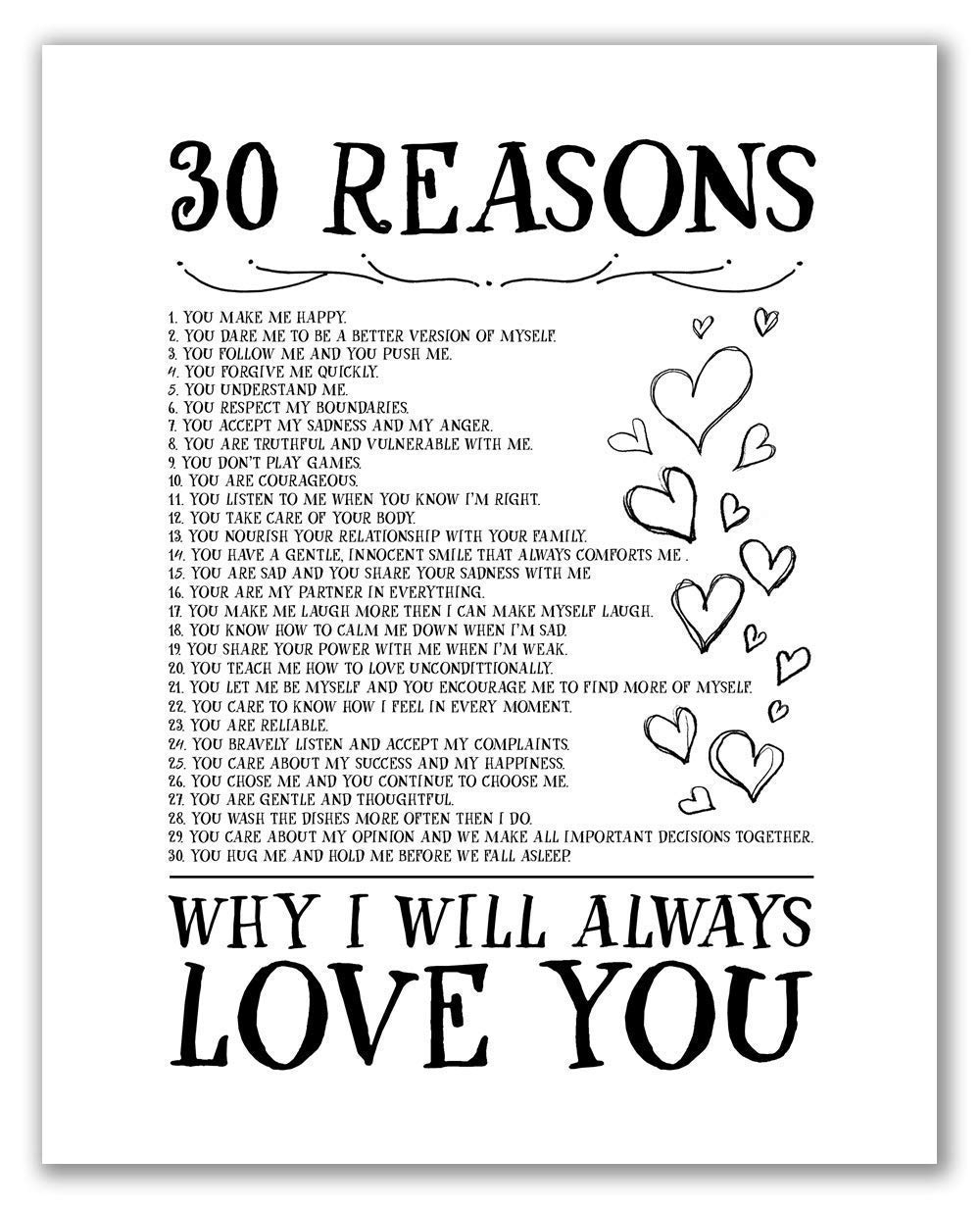 Reasons Why I Love You