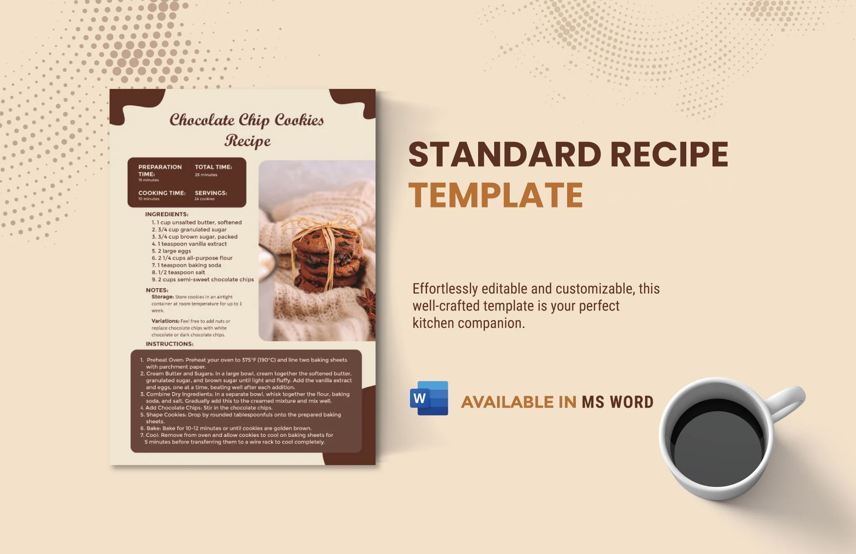 Recipe Word Template In Word Download Template