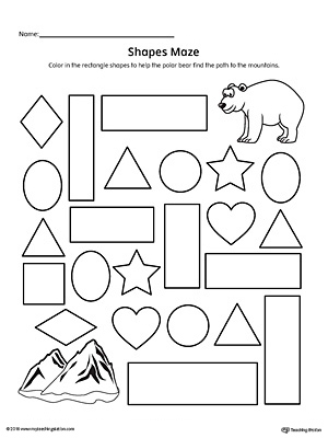 Rectangle Shape Maze Printable Worksheet MyTeachingStation