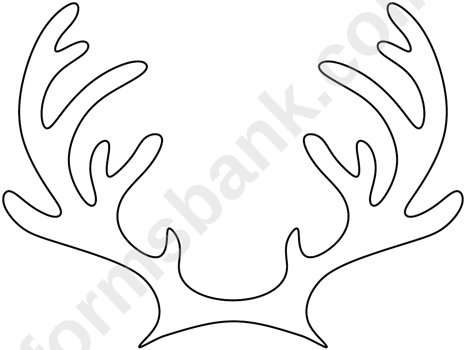 Reindeer Antler Template Printable Pdf Download