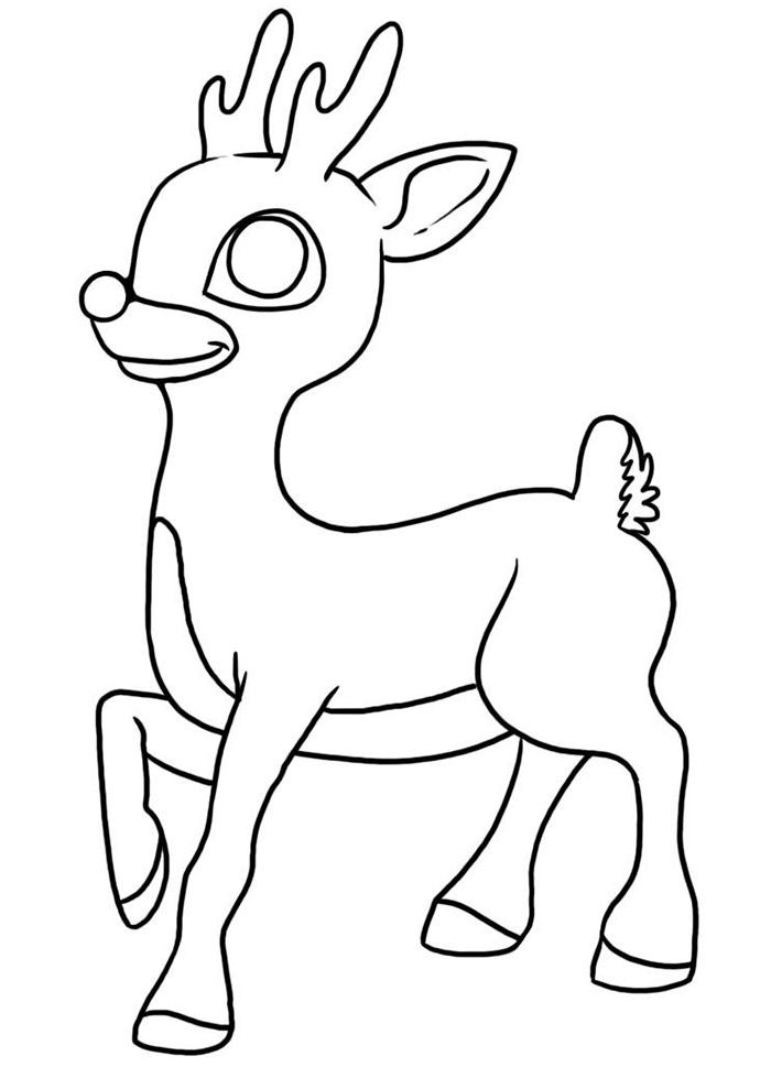 free reindeer outline template