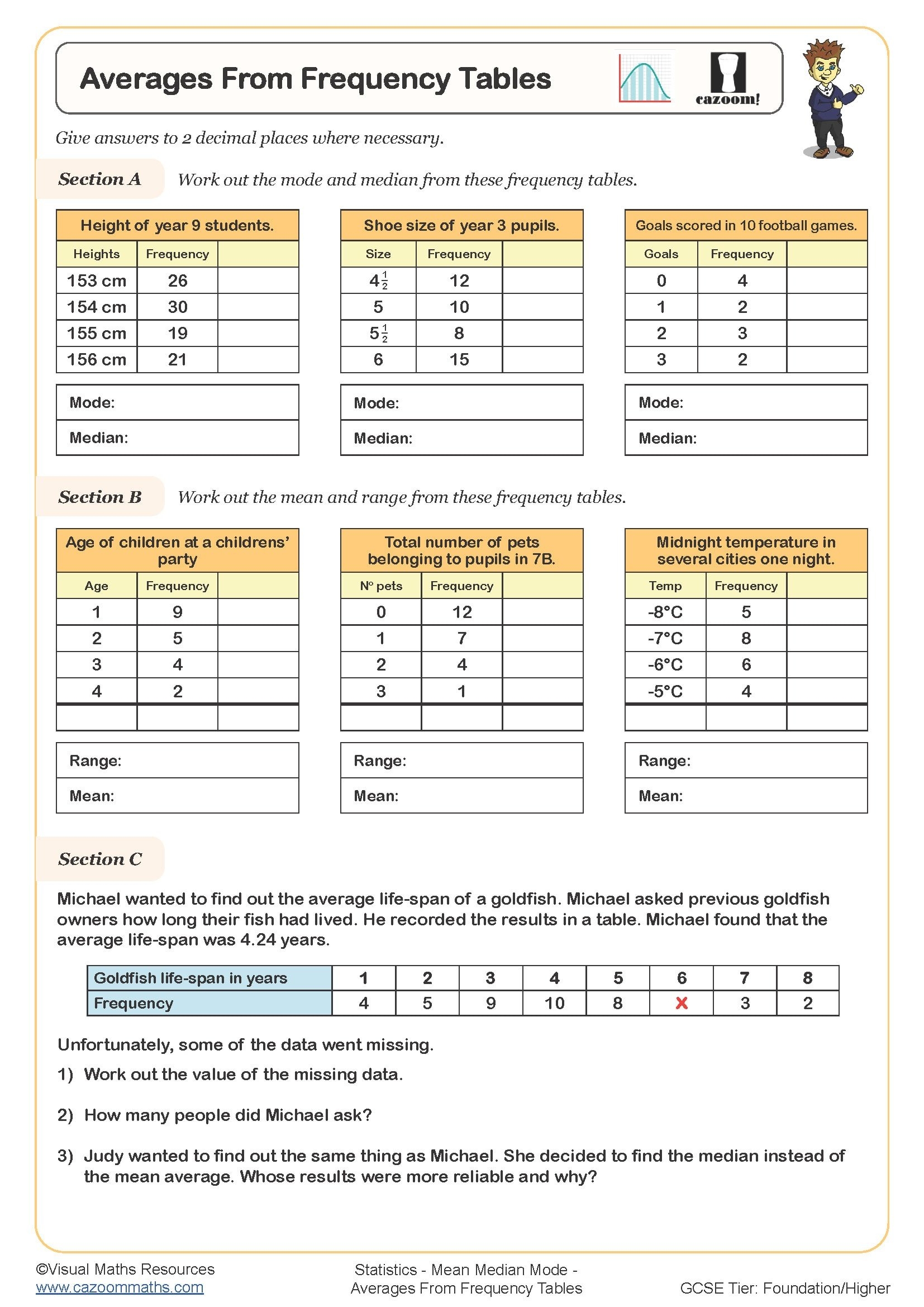 Relative Frequency Worksheet Printable PDF Worksheets 59 OFF