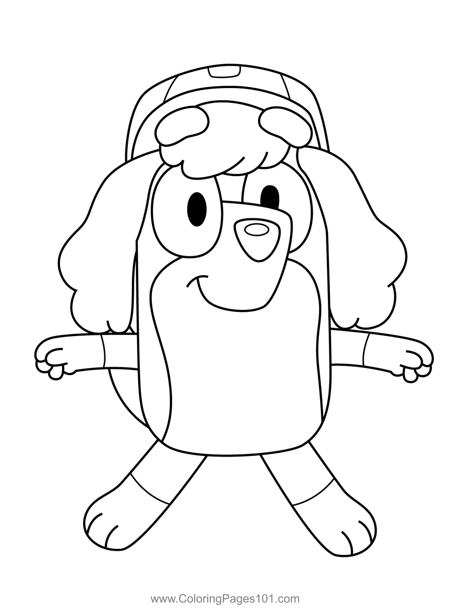 Rich J Bluey Coloring Page Coloring Pages Family Coloring Pages 
