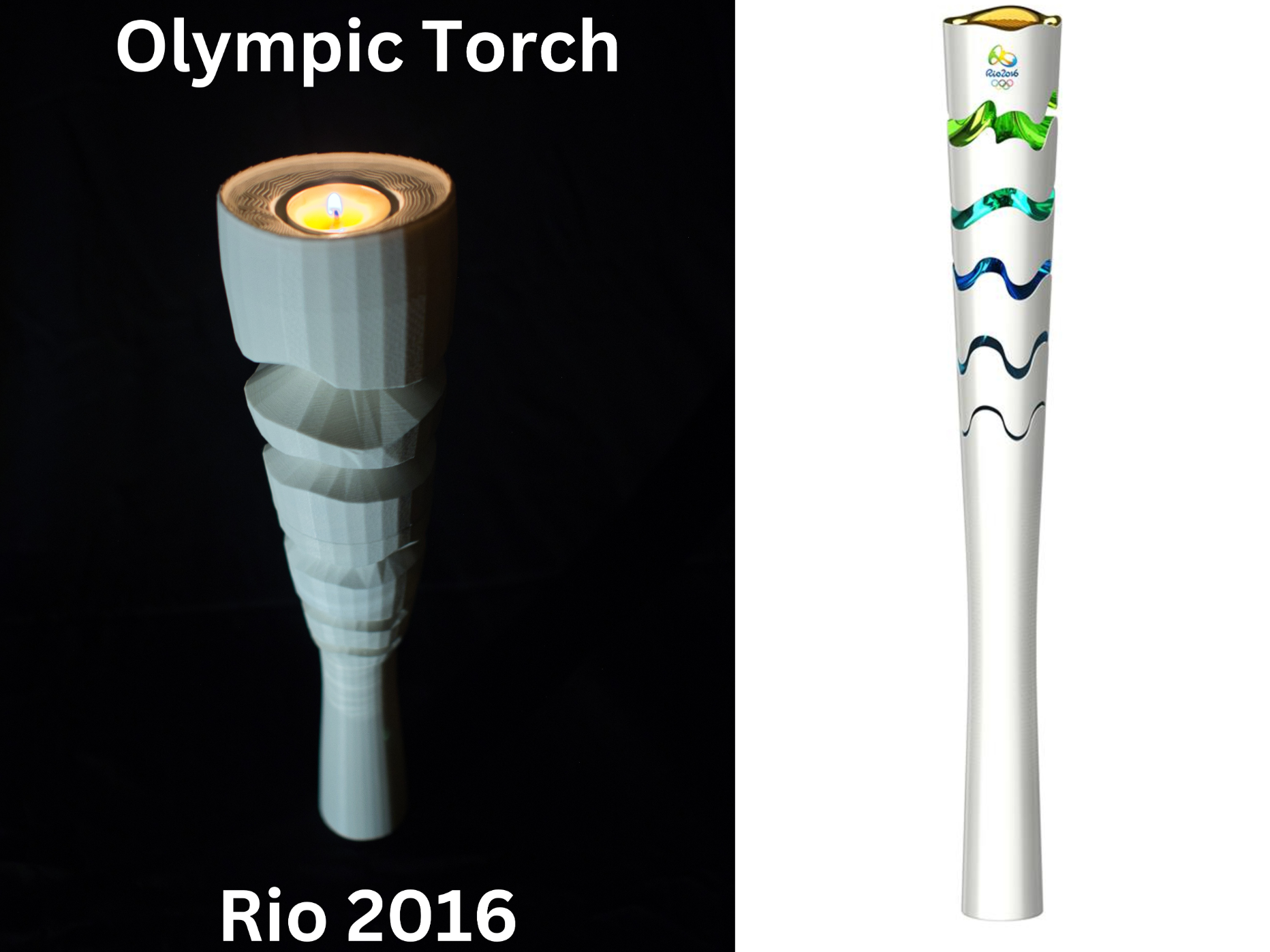 Rio 2016 Olympic Torch With Candle By AlessandroMgn MakerWorld