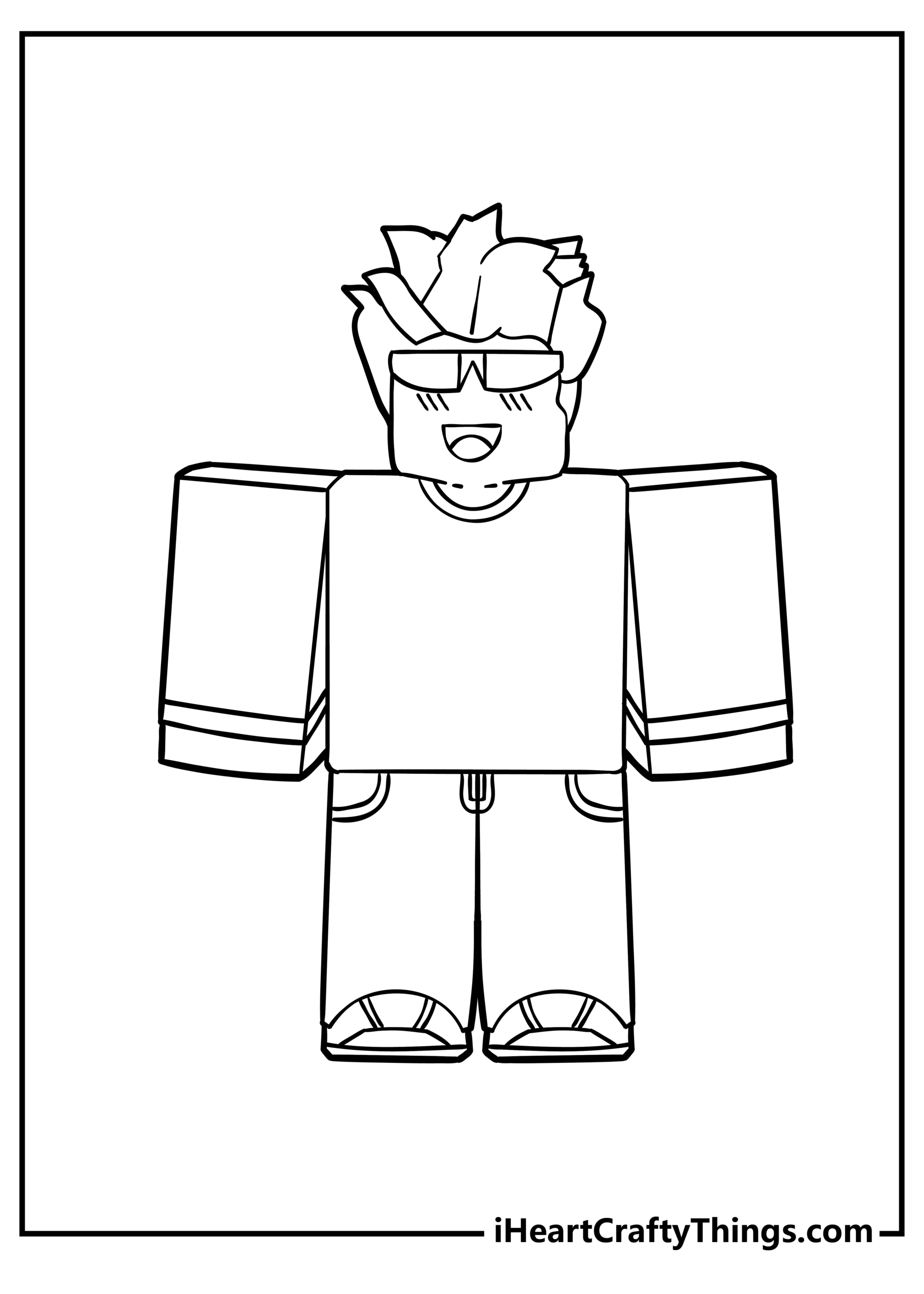 Roblox Character Coloring Page For Kids Free Roblox 55 OFF
