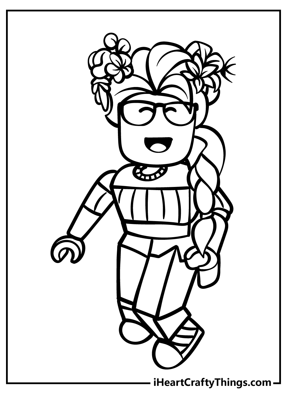 Roblox Girl Coloring Pages Coloring Nation