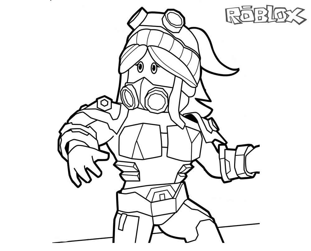 Roblox coloring pages girl
