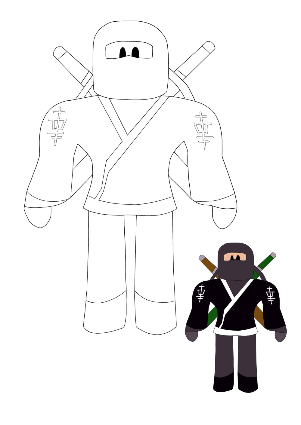 Roblox Ninja Coloring Pages 2 Free Coloring Sheets 2021 Coloring