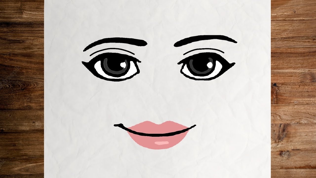 Roblox face coloring page