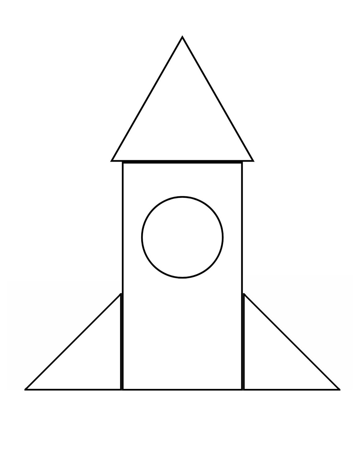 Rocket Ship Shapes Craft Printable Craft For Preschool Etsy