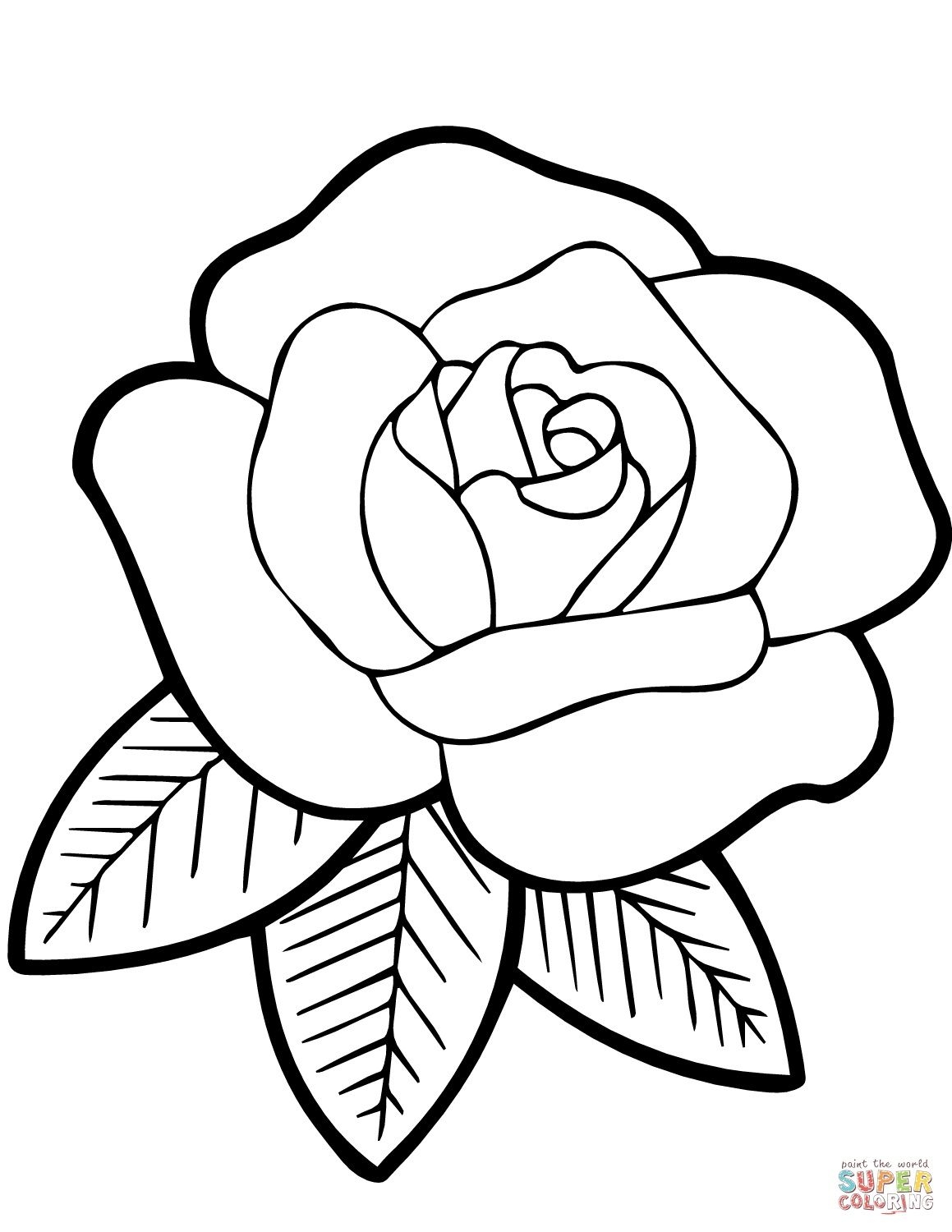 printable rose pictures to color