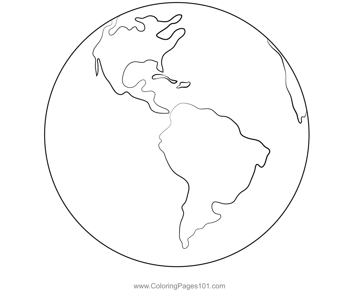 picture of earth coloring page