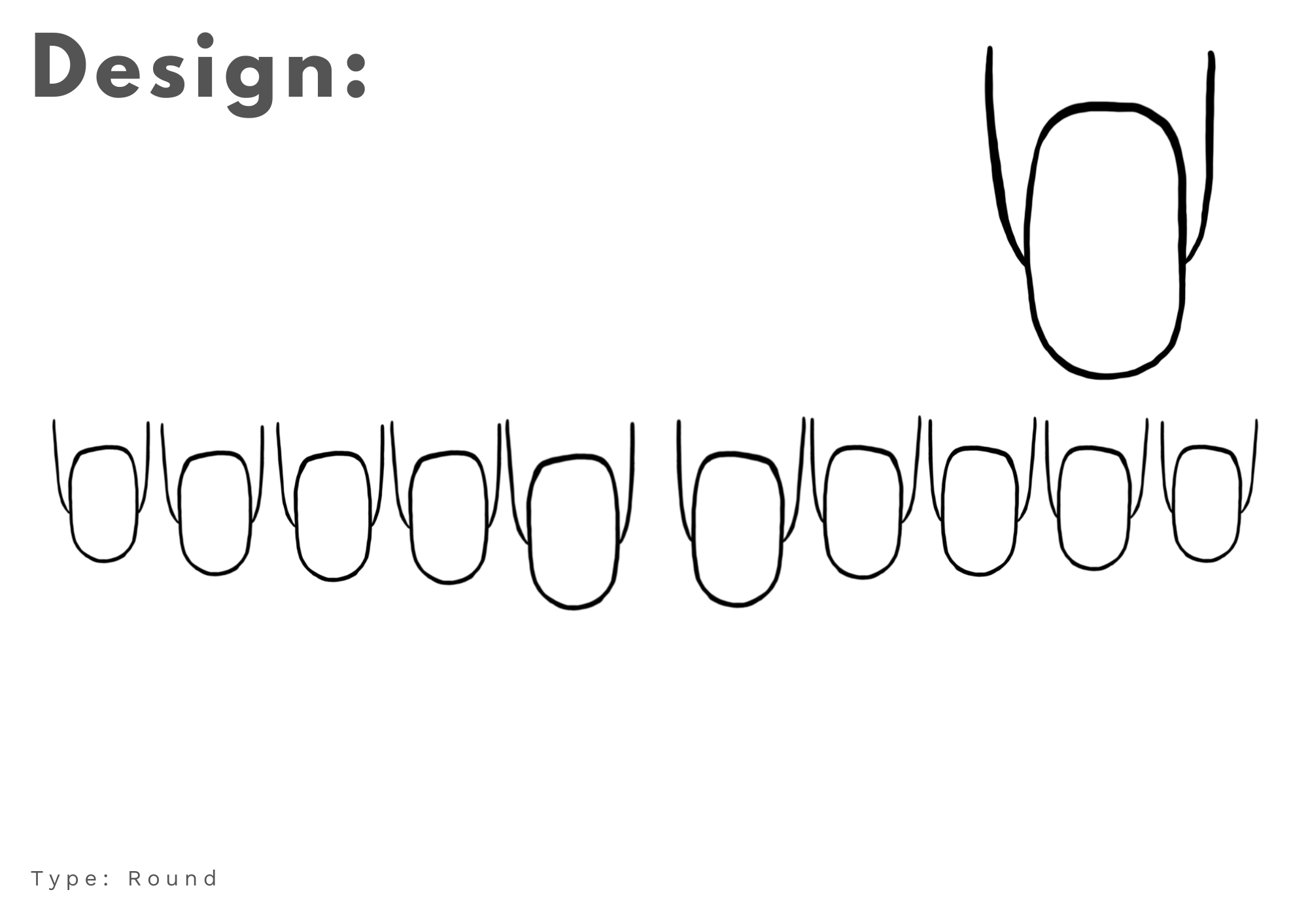 Round Nails Oval Nails Art Template Templates Printable Free Nail 