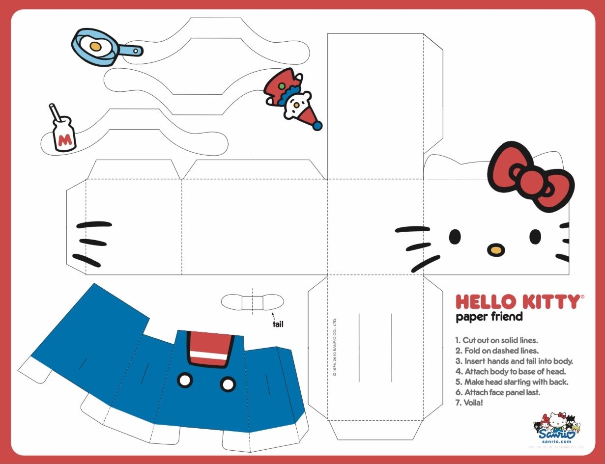 Sanrio Paper Craft Template