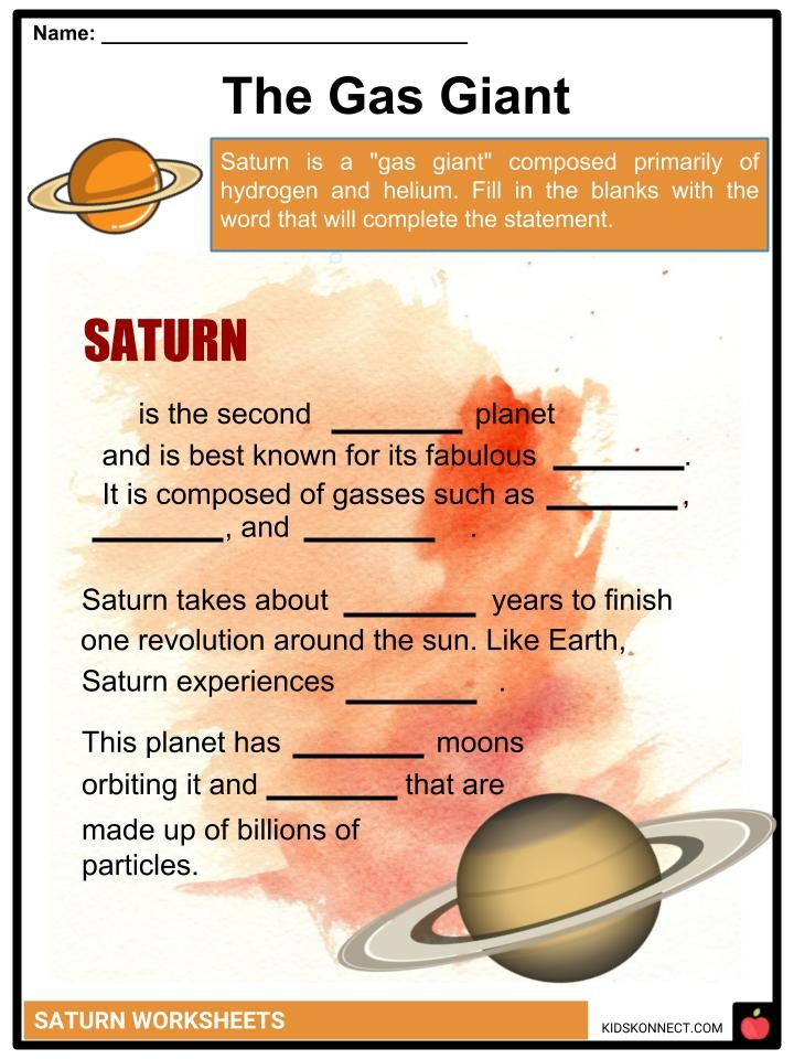 Saturn Facts For 5th Graders