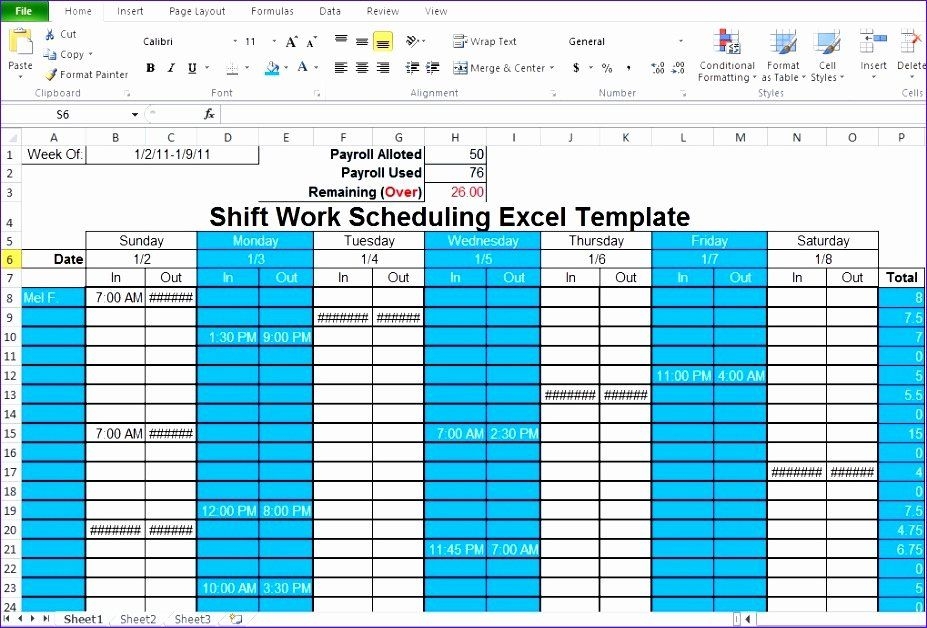 Schedule C Excel Template Luxury 6 Free Excel Work Schedule Template 