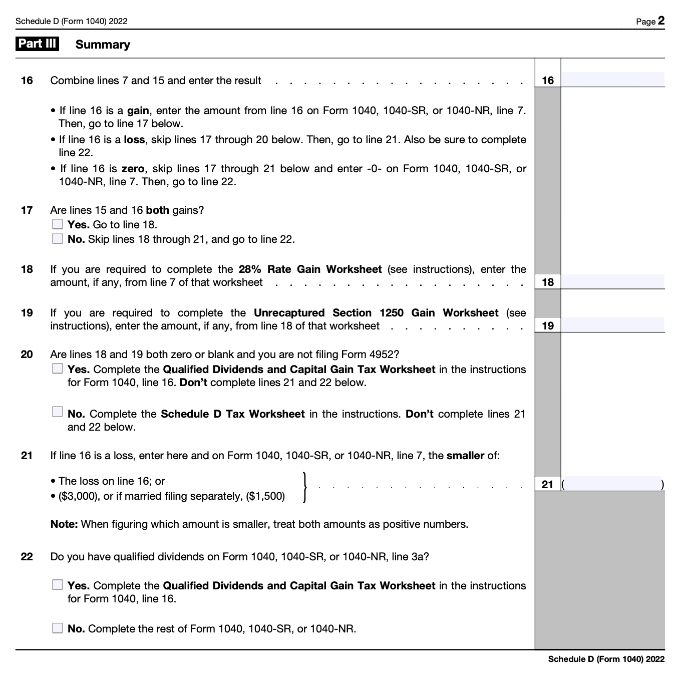 schedule d tax worksheet pdf