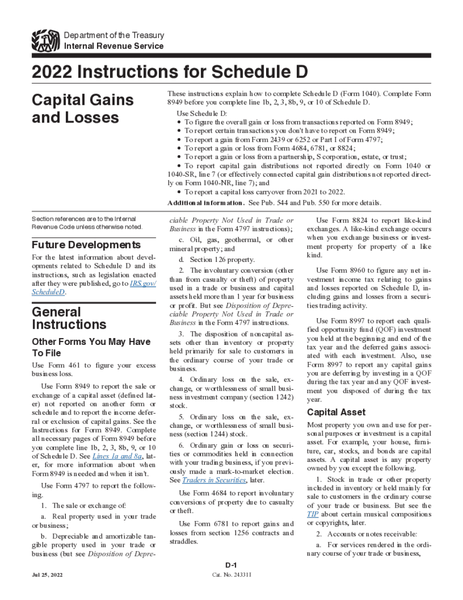 Schedule D Tax Worksheet Fillable