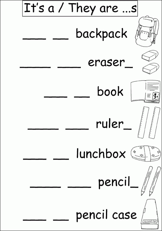School Kid Worksheets Learning Printable