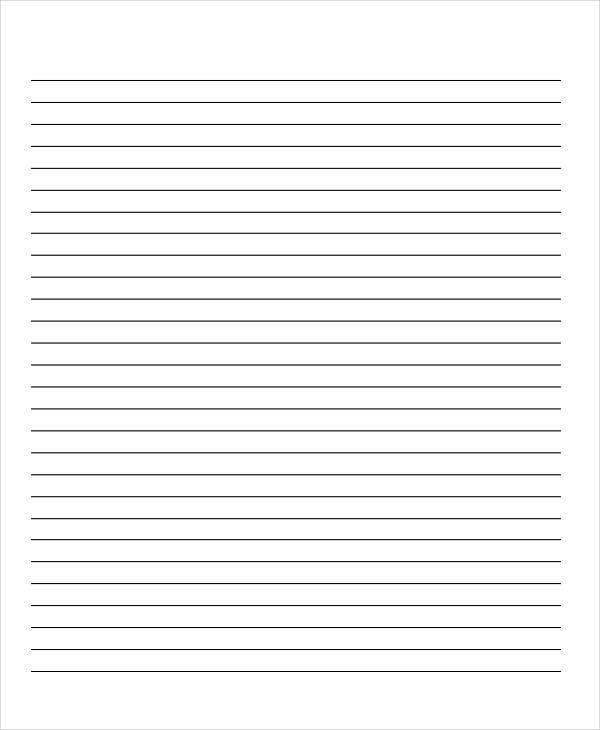 School Lined Paper Template