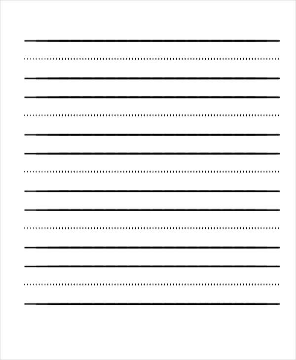 School Lined Paper Template