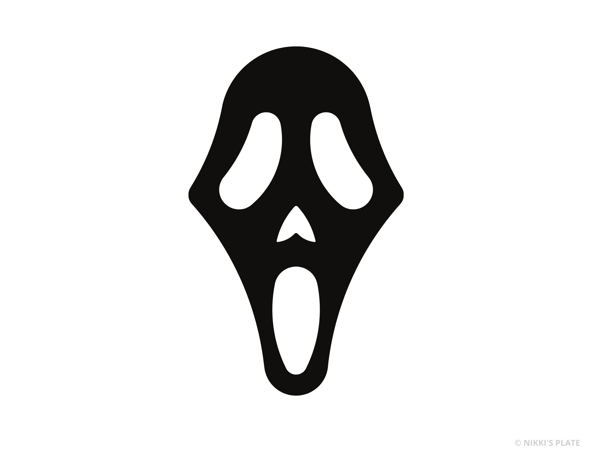 Scream Pumpkin Carving Stencil FREE PRINTABLE 