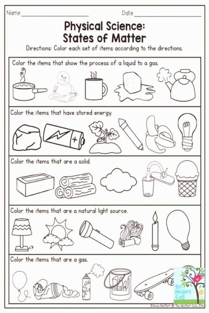 Second Grade Science Worksheets Sounds Free Printable