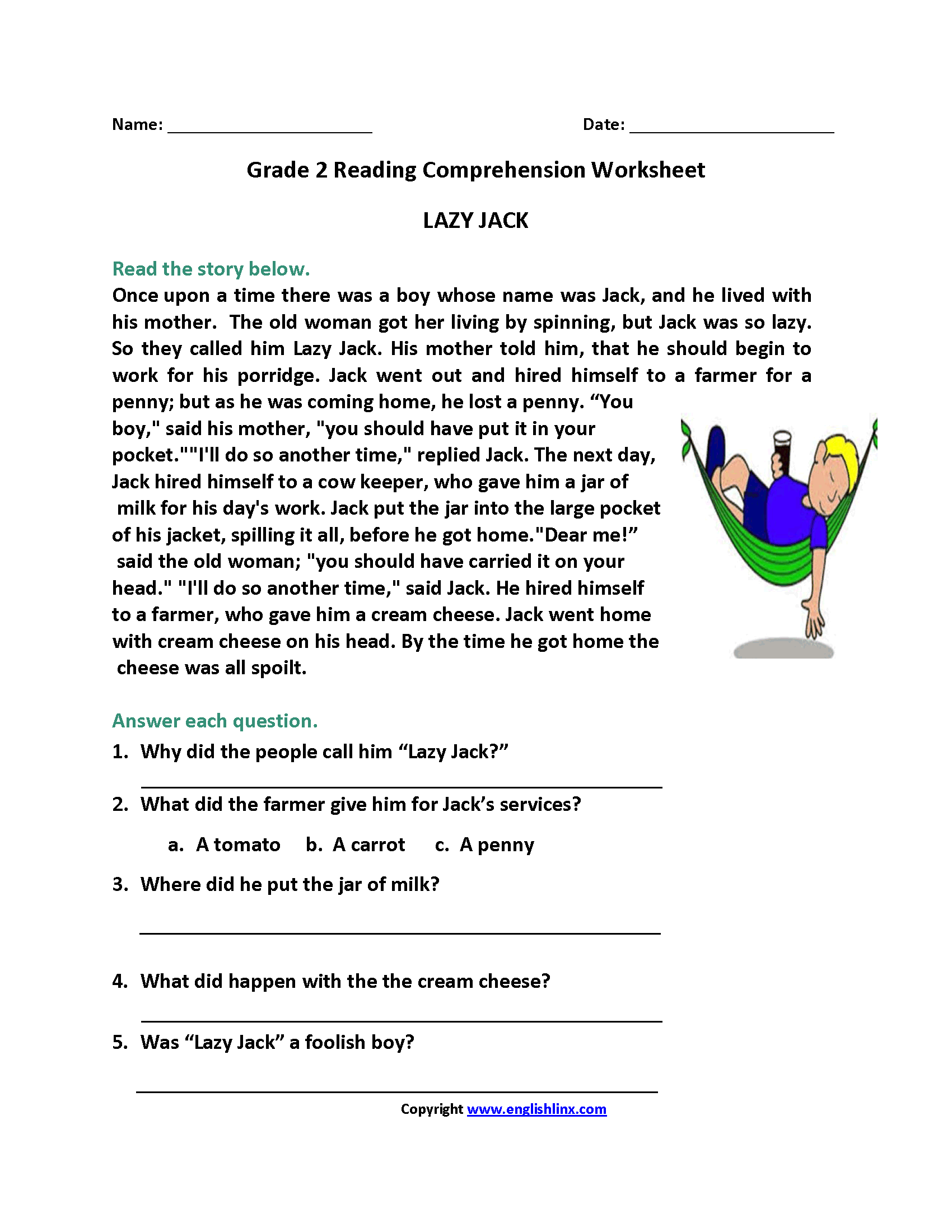 second grade worksheets free pdf
