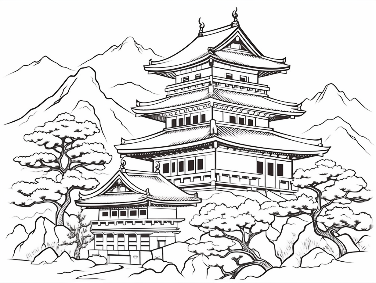 Serenity In Japan Coloring Sheet Coloring Page
