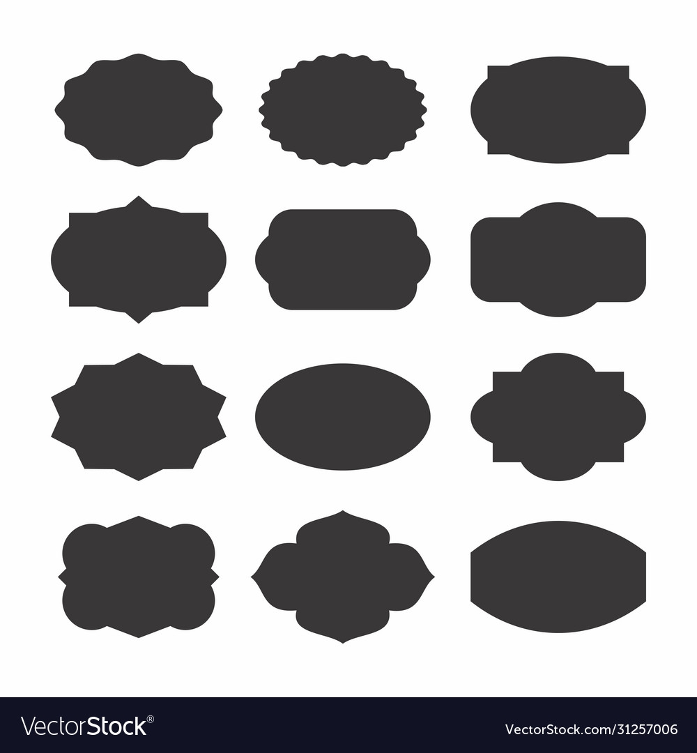 blank oval shape template