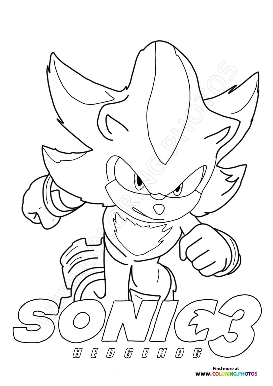 Sonic sailor coloring page print