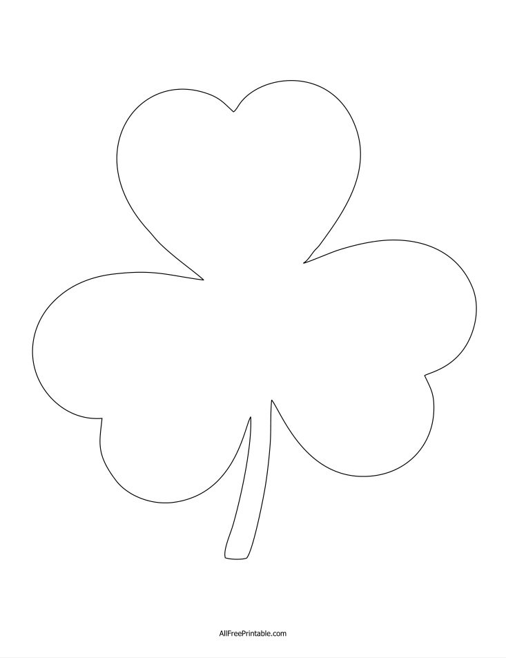 free template of a shamrock