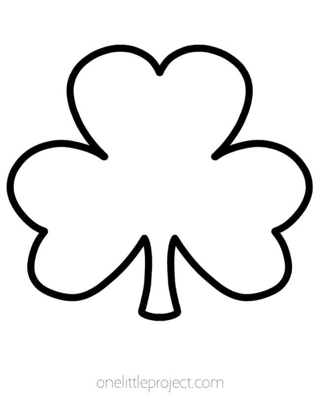 Shamrock Template Free Printable Shamrock Clover Outlines