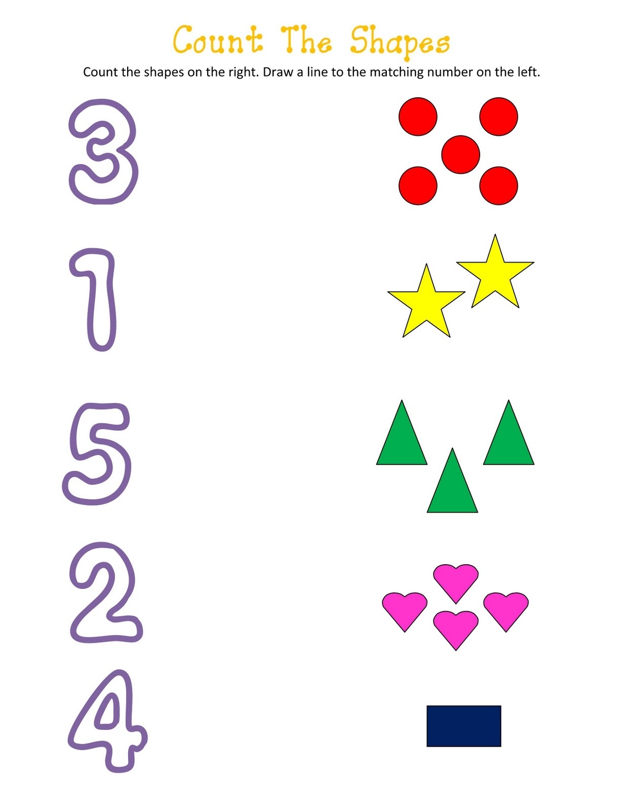 Shapes And Number Worksheets For Kids Activity Shelter