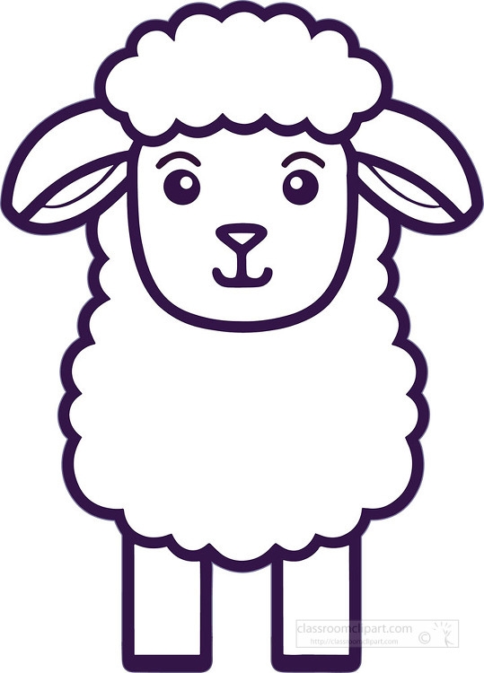 free printable sheep outline