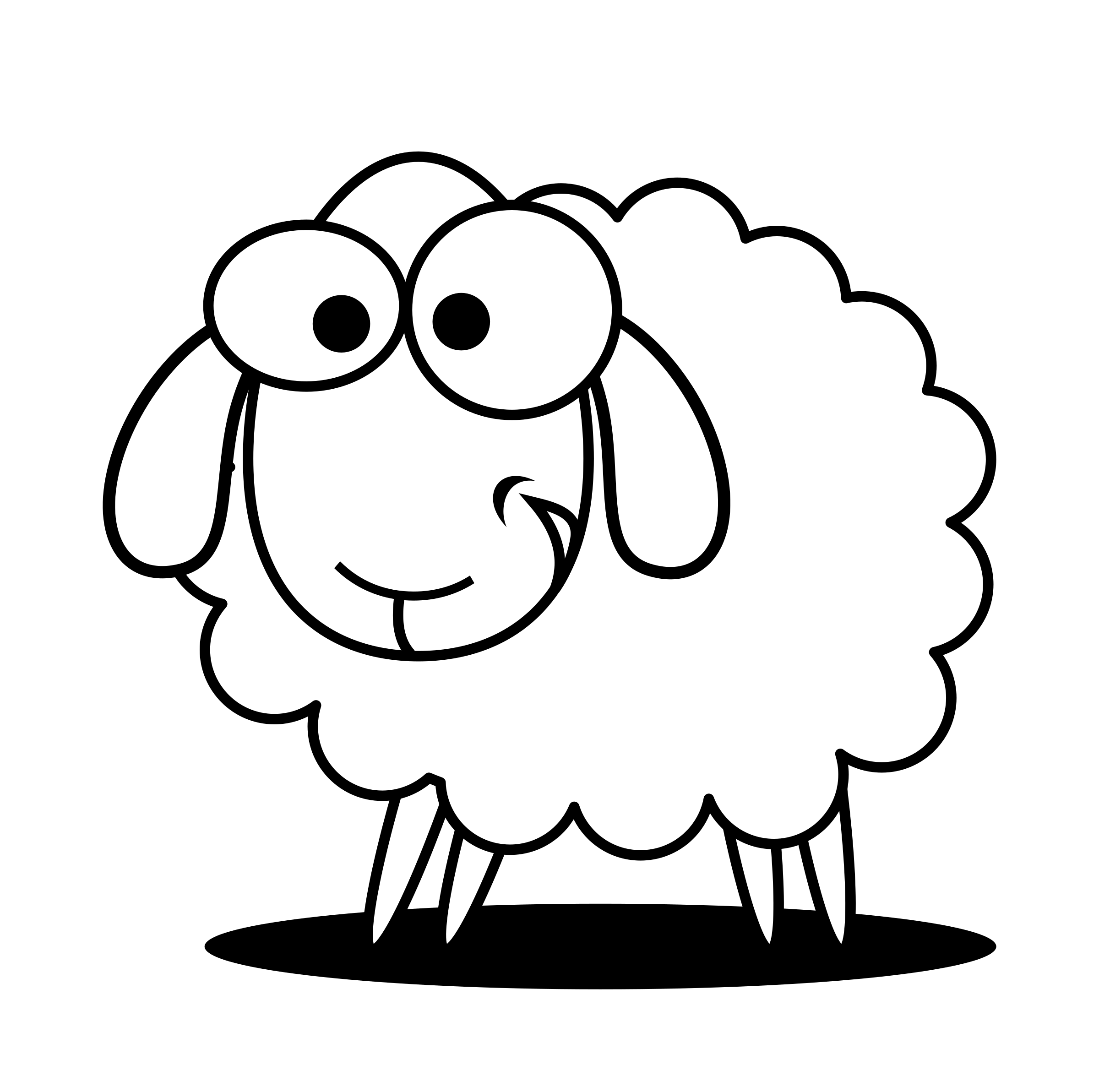Sheep Outline Printable
