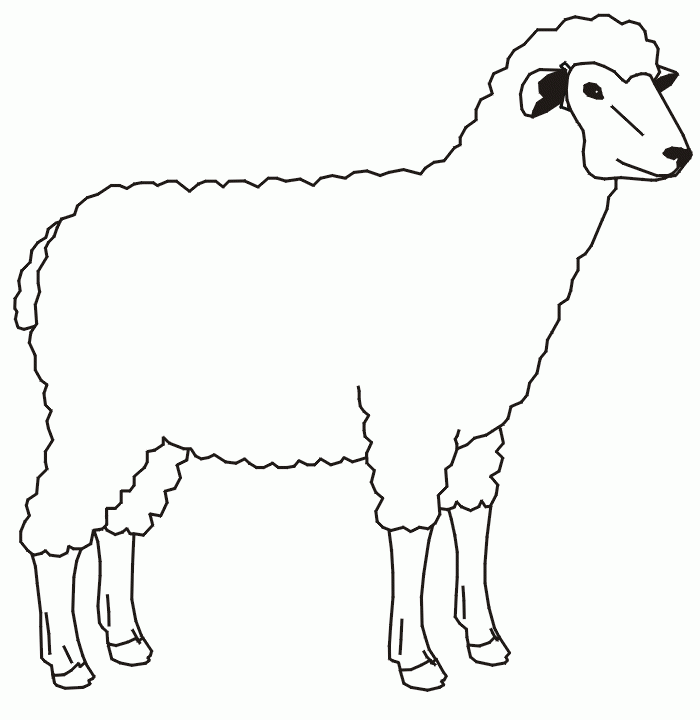 Sheep Template Printable Coloring Home
