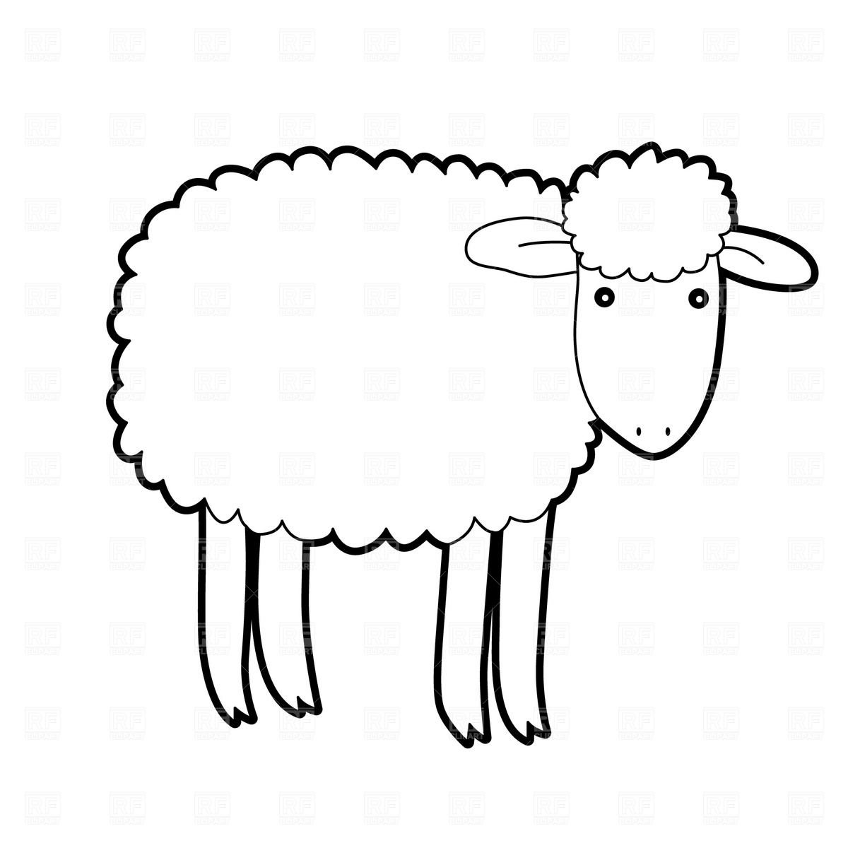 printable sheep outline
