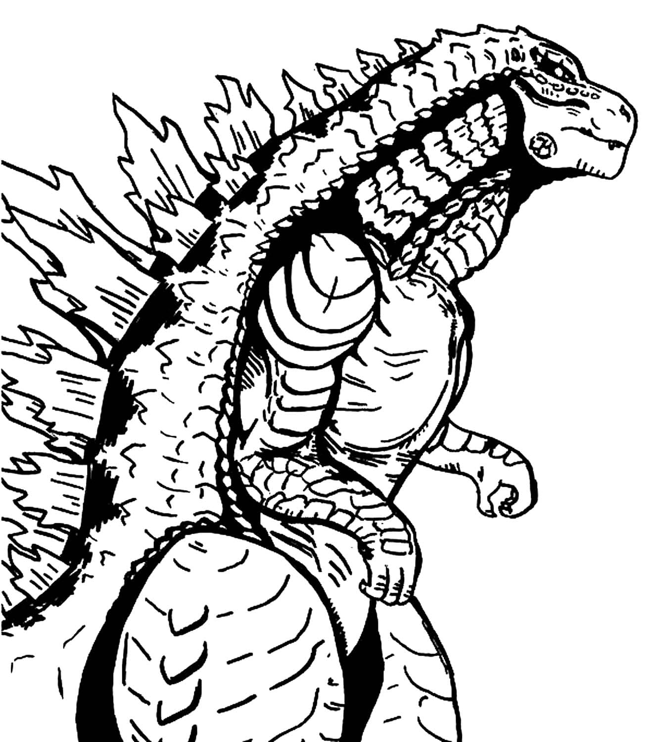 Godzilla coloring pages realistic