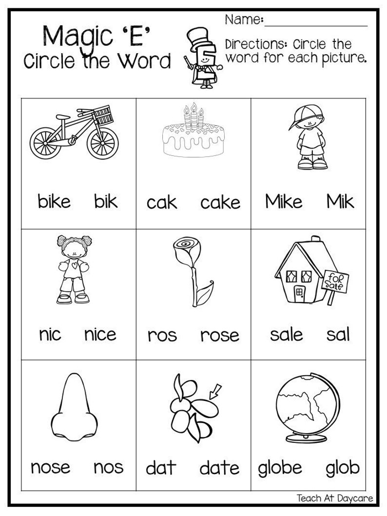 Silent E Printable Worksheets Peggy Worksheets