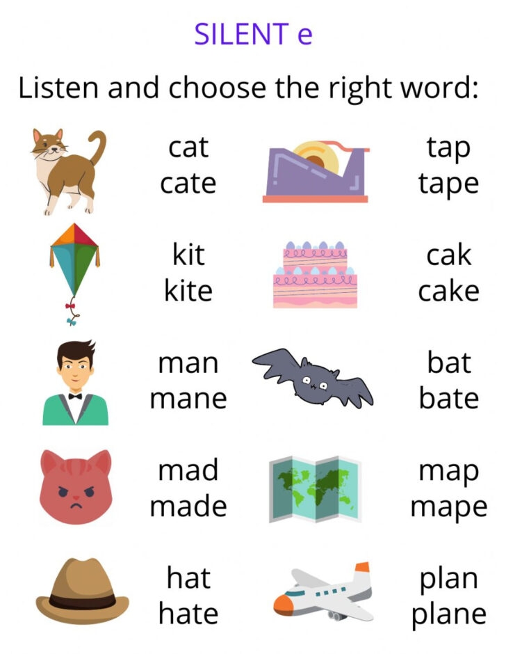 Silent E Printable Worksheets Peggy Worksheets