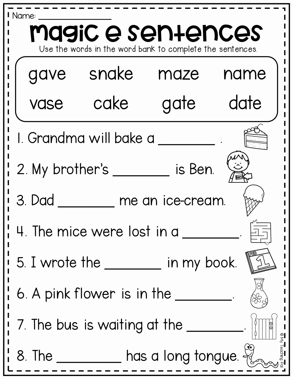 Silent E Words Worksheets Unique Silent E Worksheets 2nd Grade