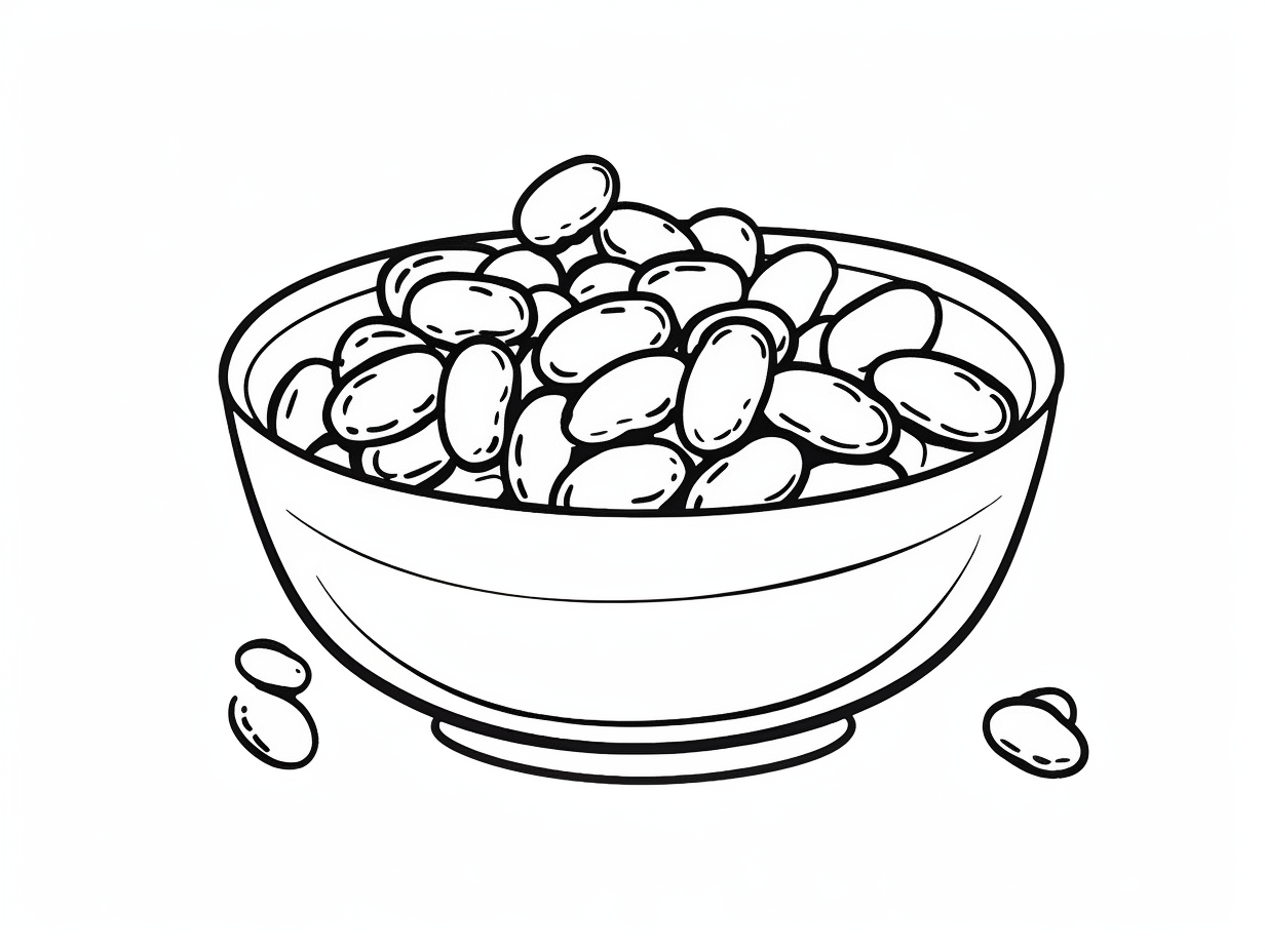 Simple Bean Coloring Page Coloring Page