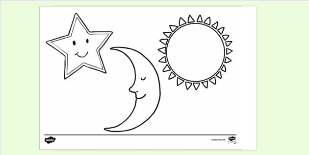 simple colouring in pages