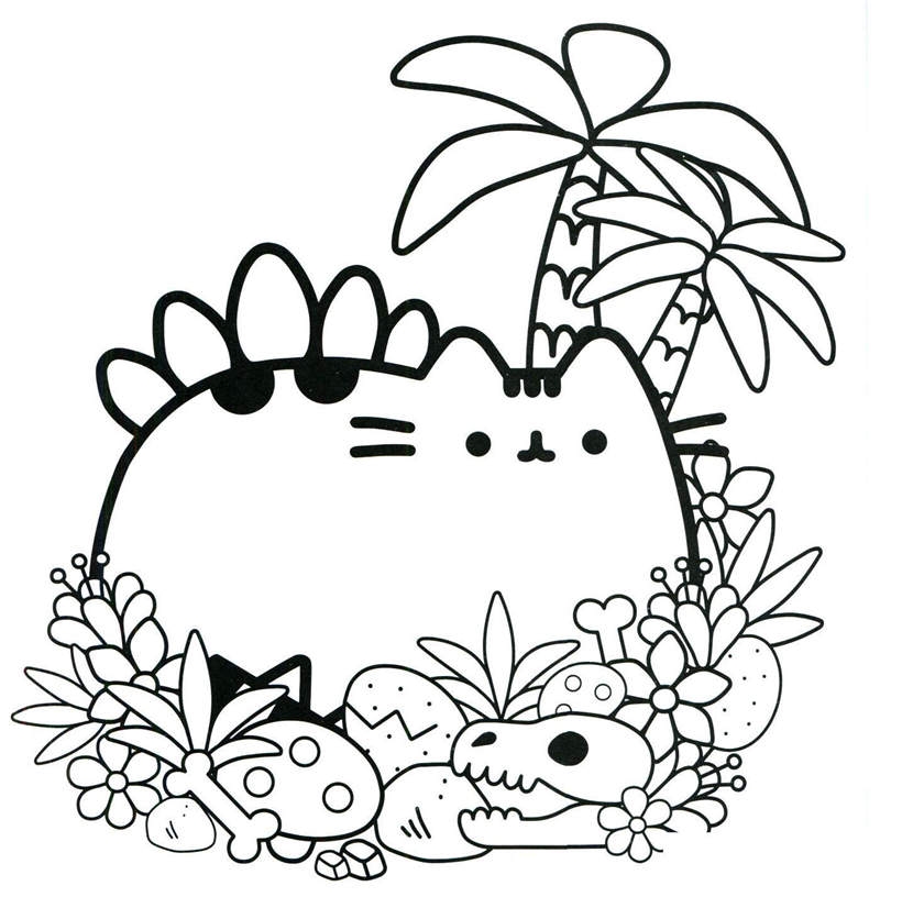 Simple Pusheen Coloring Pages For Boys Free Printable Coloring Pages