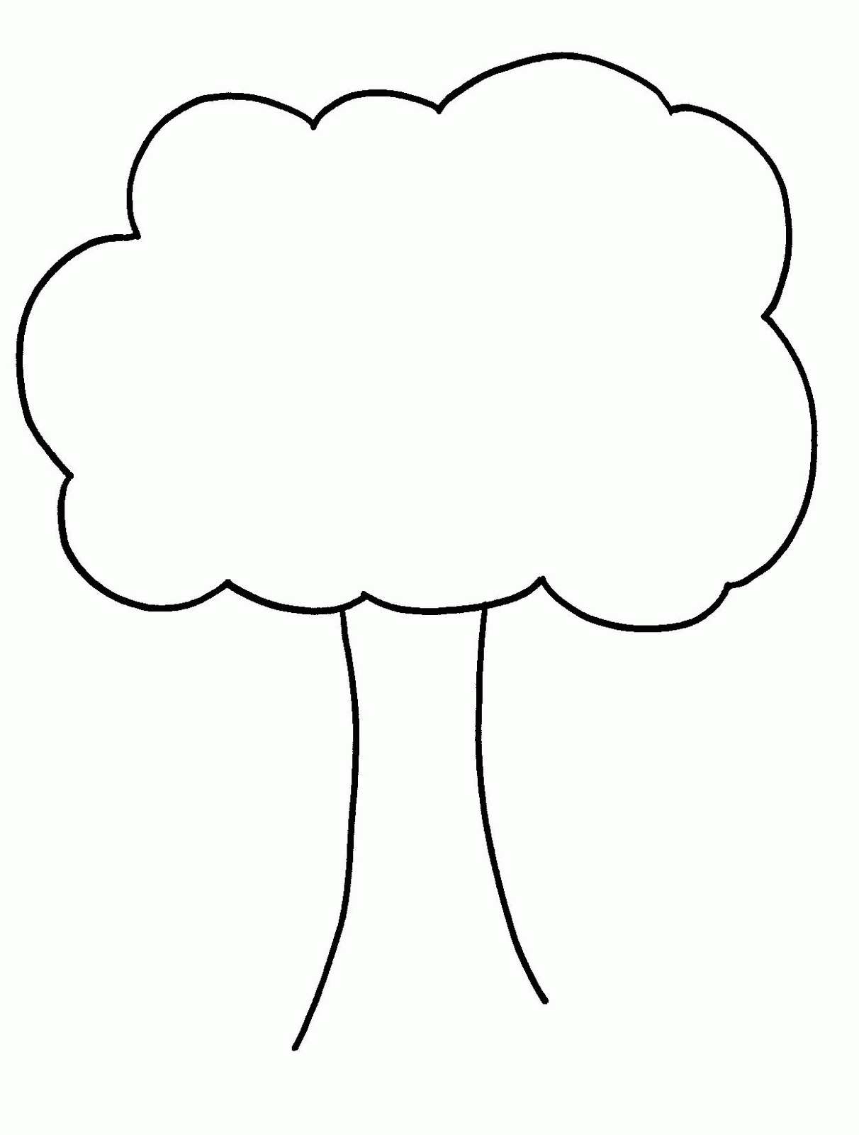 simple tree coloring pages